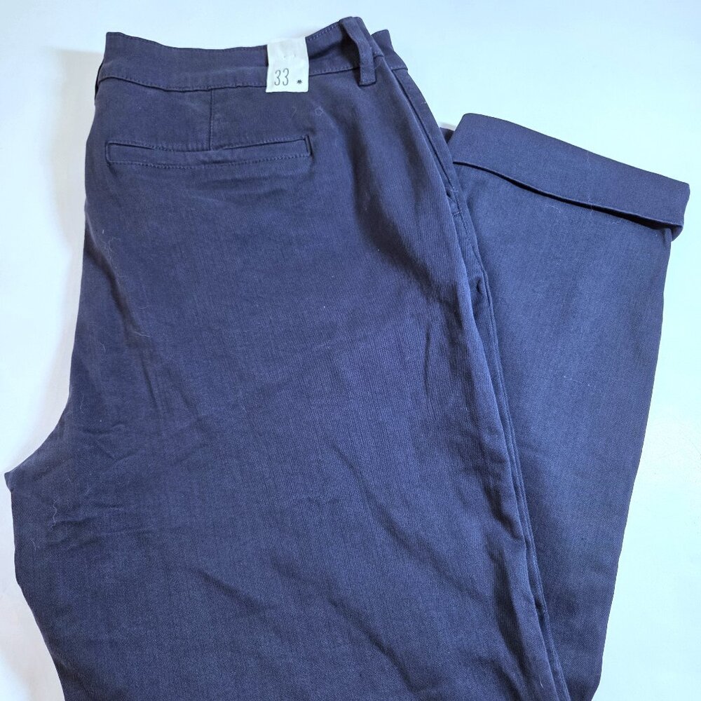 NWT Cosmic Blue Love Twill Cuffed Skinny Pants Size 33